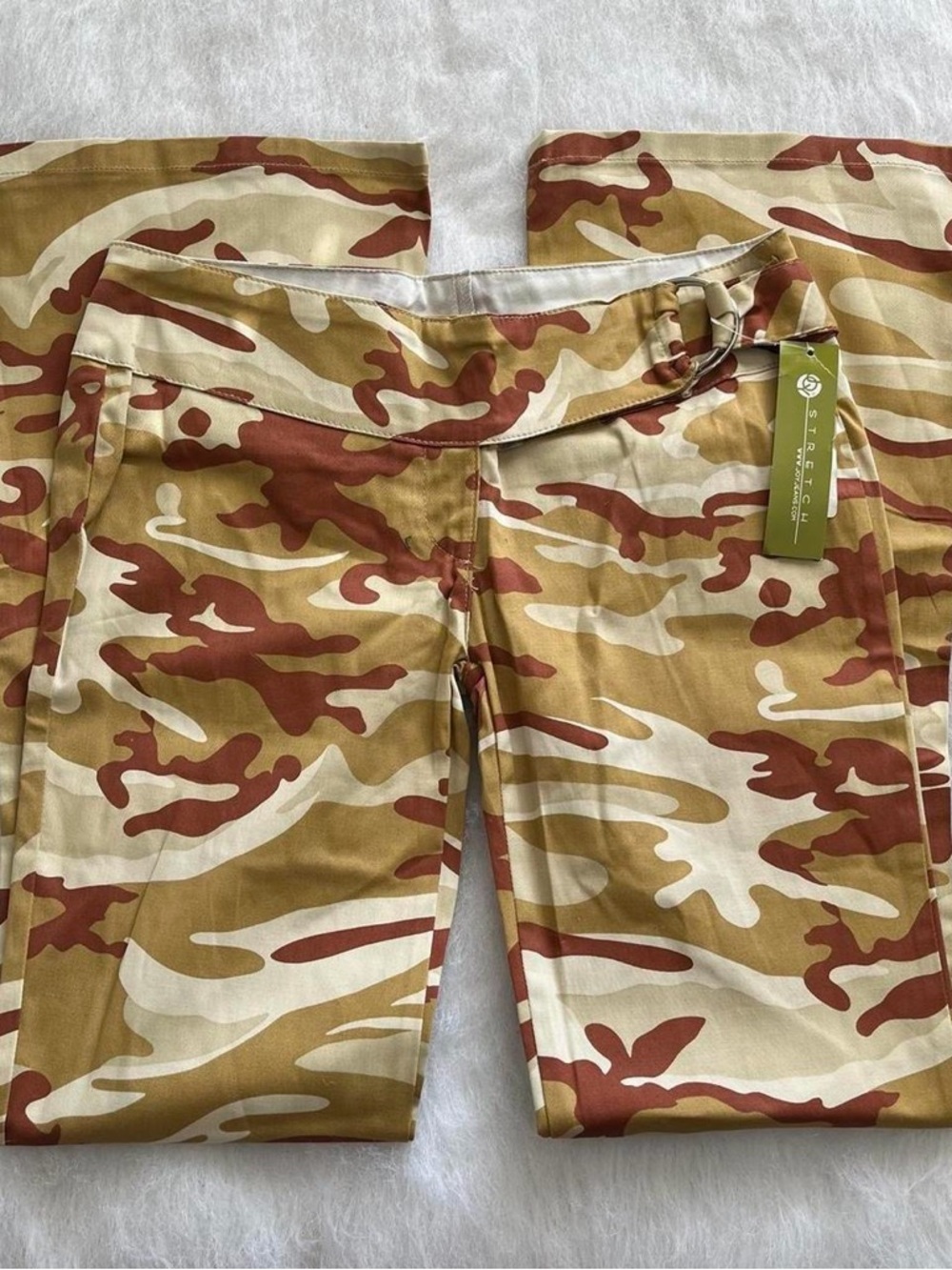 Vintage Y2K Deadstock Camo Low Rise Boot Cut Pants